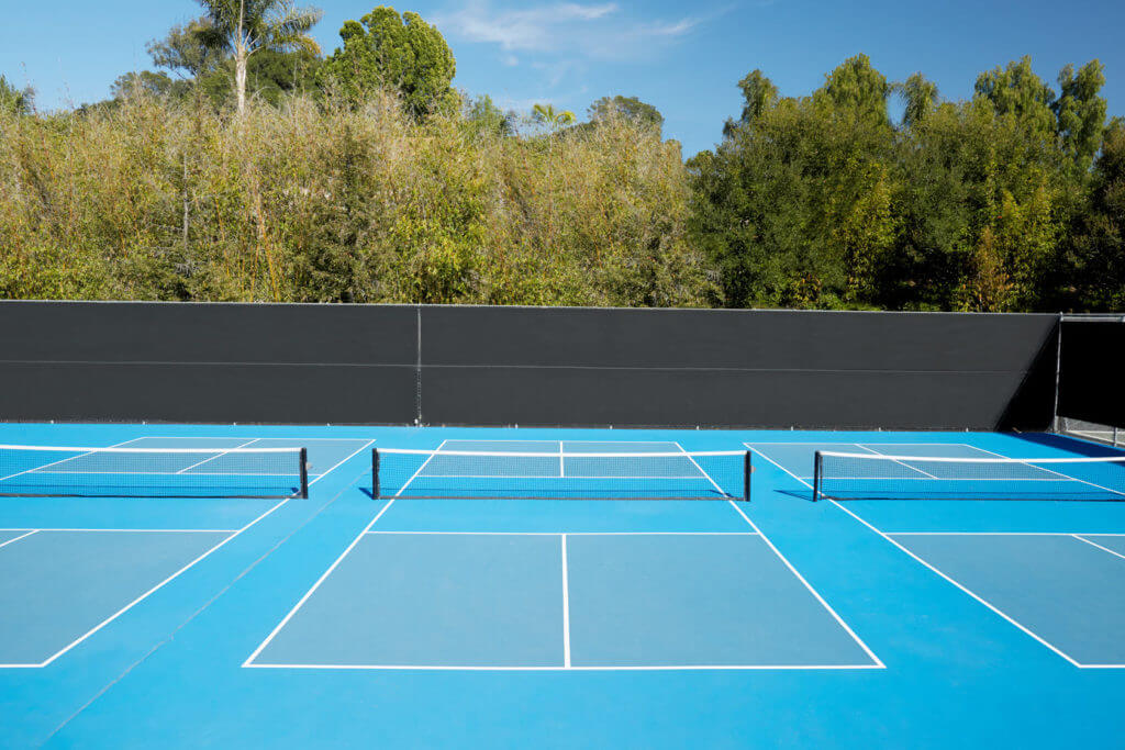 Pickleball courts at Cathedral Oaks Athletic Club in Goleta, Santa Barbara California, 93117