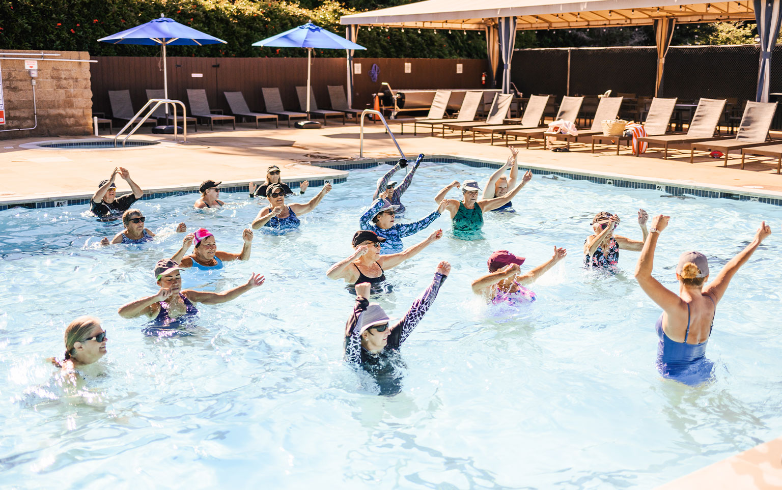 national fitness day, water aerobics class