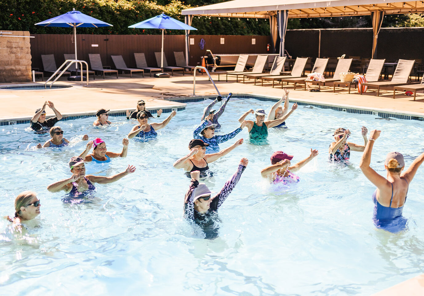 national fitness day, water aerobics class