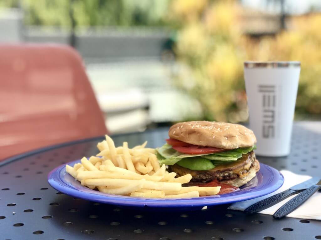 Impossible Burger with french fries